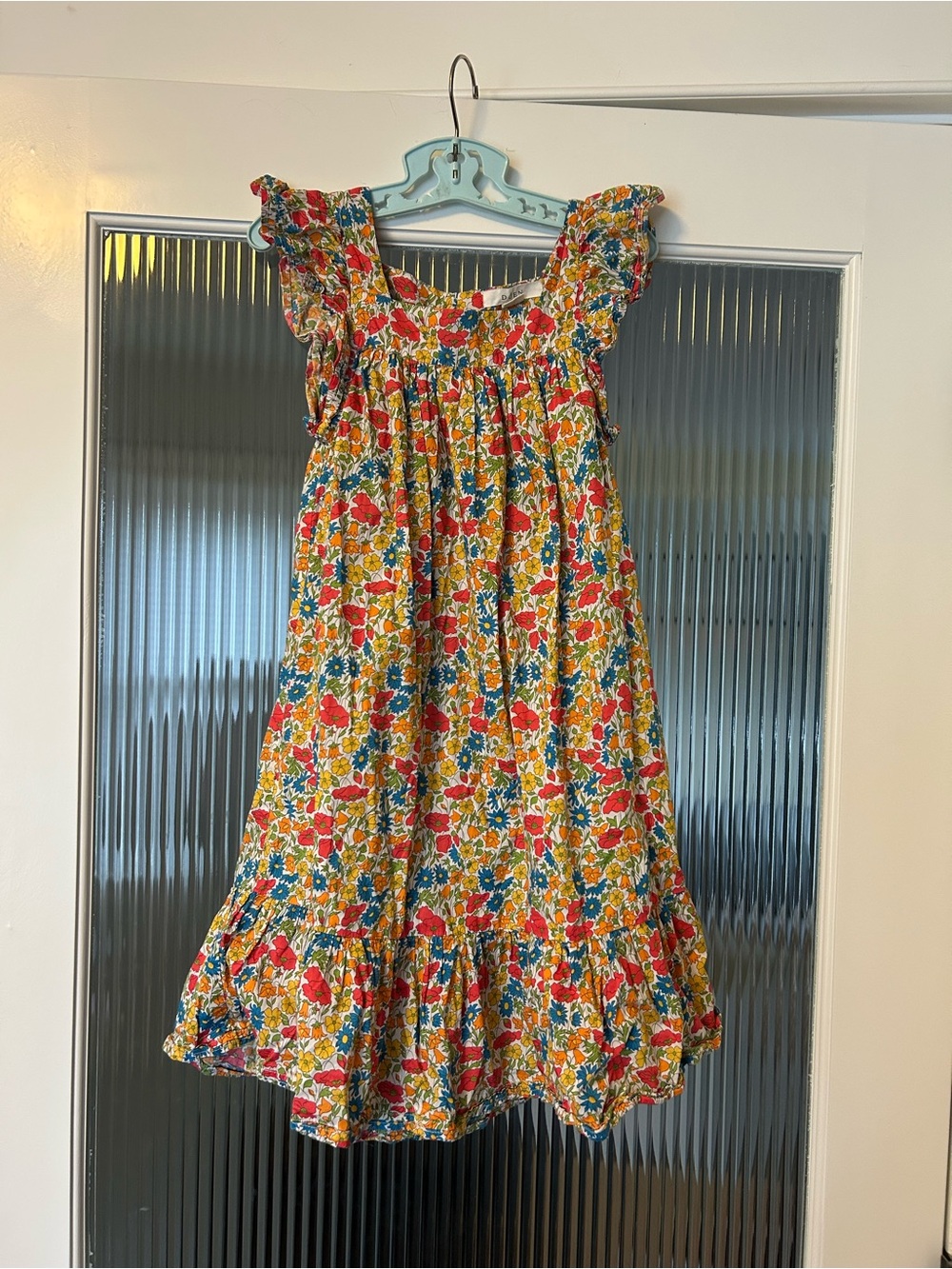Doen Girls Floral Sundress in Yellow, Red, Blue